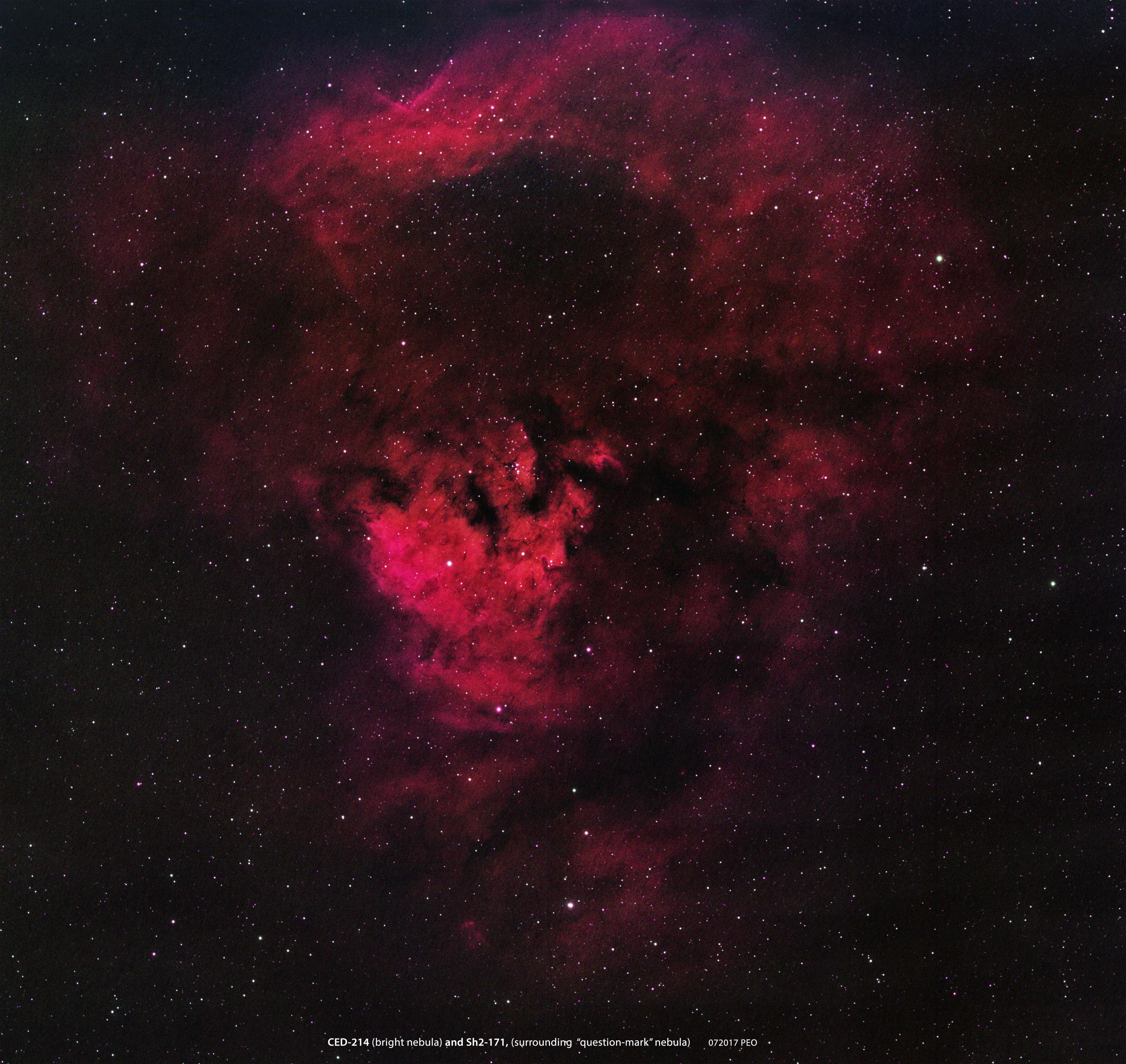 CED214 and the Question Mark Nebula